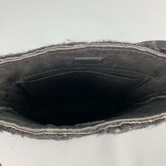 SIMONA TAGLIAFERRI Textured Grey Fabric Shoulder Handbag - Picture 6 of 7